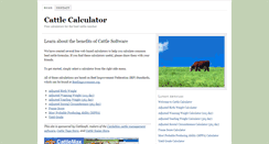 Desktop Screenshot of cattlecalculator.com
