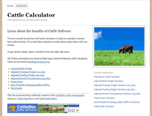 Tablet Screenshot of cattlecalculator.com